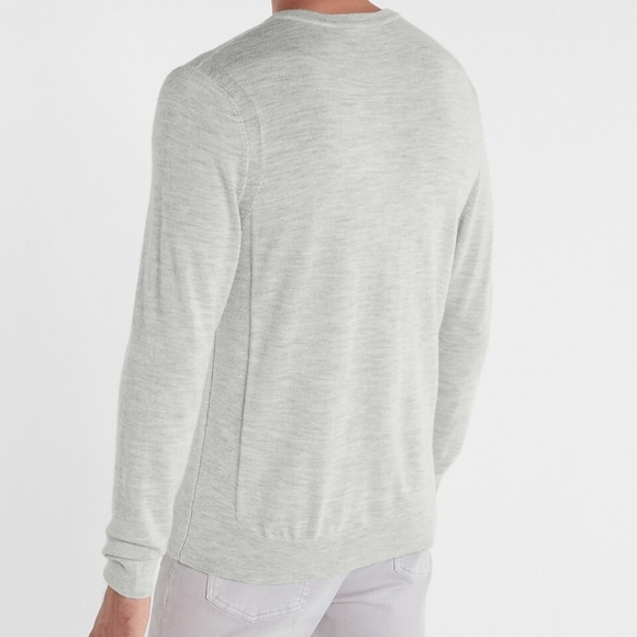 Solid Merino Wool V-Neck Sweater - Picture 2 of 6